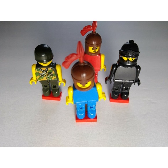 Robot Toy Figures Plastic War Combat Action Figures Movable Lot Of 4 Blockheads - Picture 2 of 12